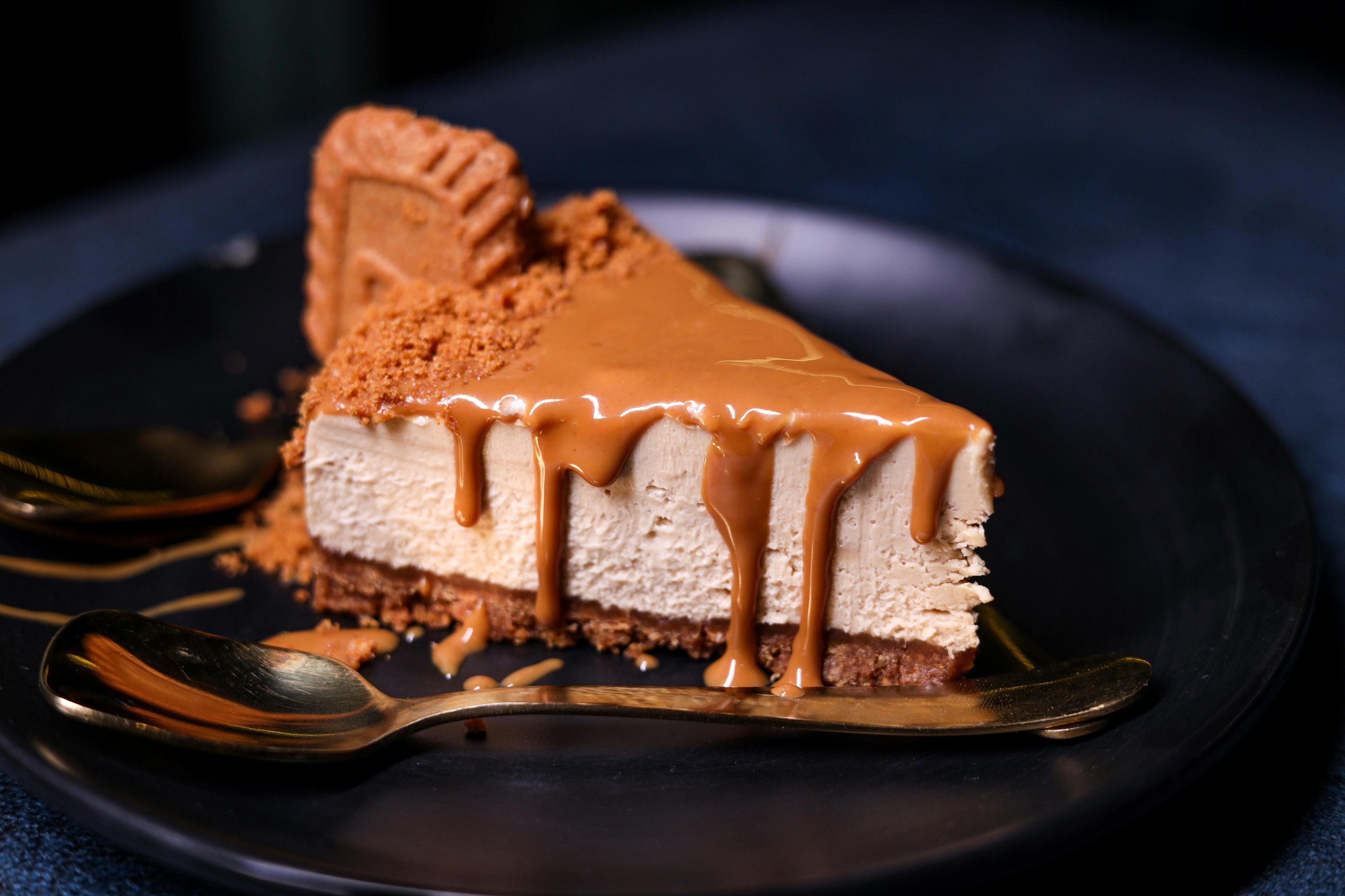 Creamy New York style cheesecake with graham cracker crust